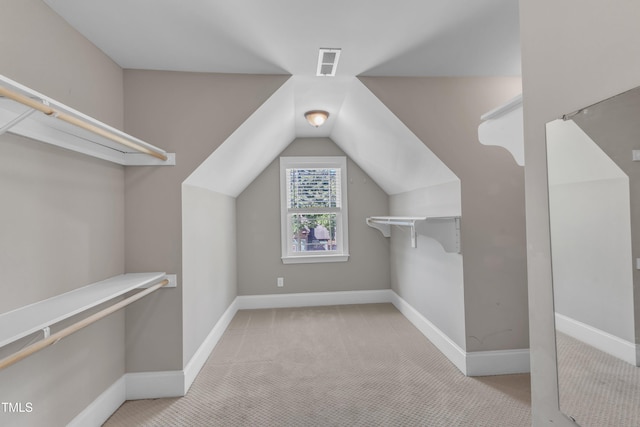 6332 Mountain Oaks Way, Wake Forest, NC 27587 - walk in closet featuring carpet flooring and lofted ceiling