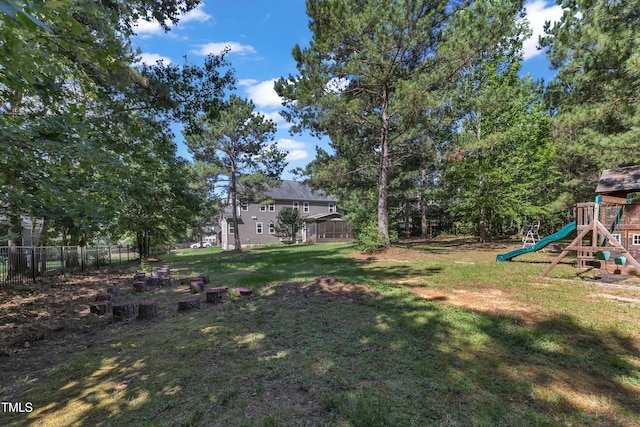 6332 Mountain Oaks Way, Wake Forest, NC 27587 - view of yard featuring a playground