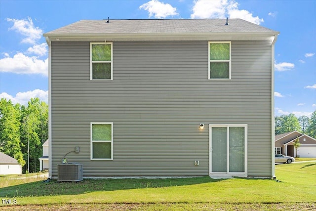 94 Taverners Ln, Angier, NC 27501 - rear view of house featuring a lawn