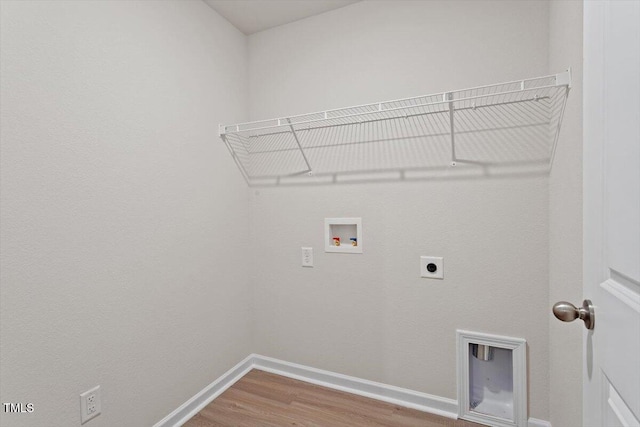 94 Taverners Ln, Angier, NC 27501 - laundry room with hookup for an electric dryer, washer hookup, and wood finished floors