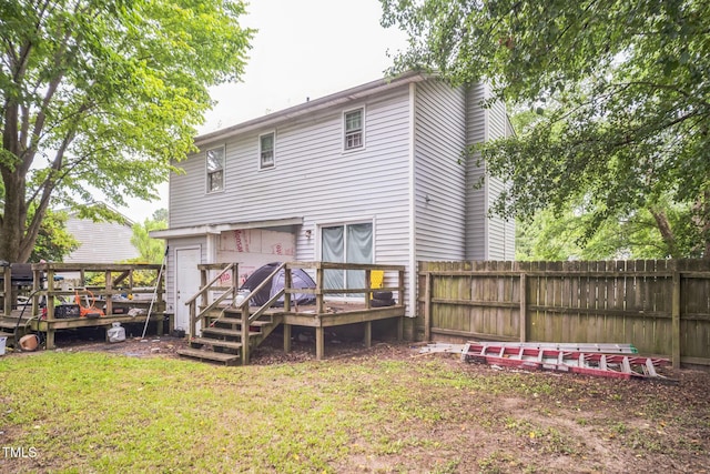 2504 Lancaster Rd NW, Wilson, NC 27896 - rear view of house featuring a deck
