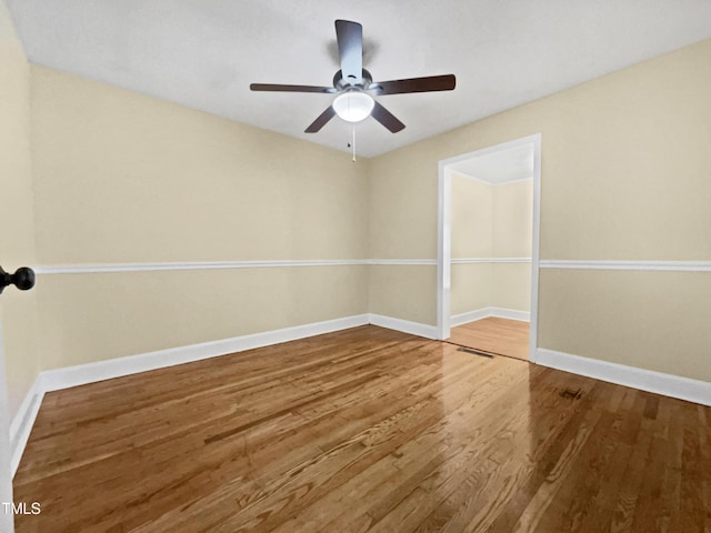 3205 Marita Dr, Fayetteville, NC 28301 - spare room featuring wood finished floors and ceiling fan