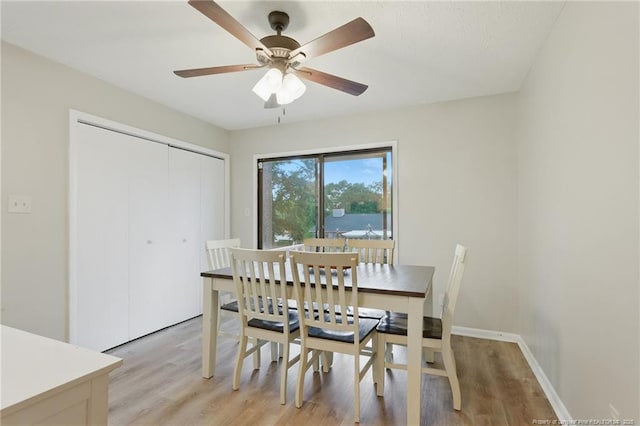 3511 Rolls Ave, Fayetteville, NC 28311 - dining space featuring light wood-style floors and ceiling fan
