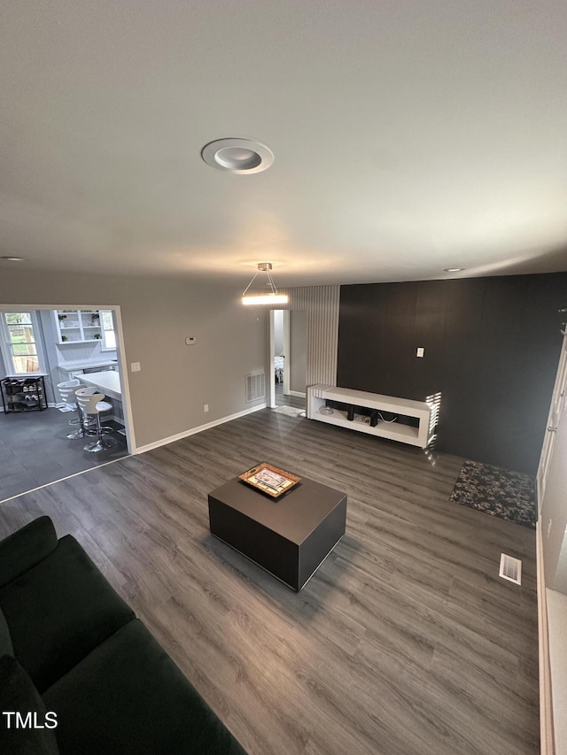 5809 Iris Lake Ct, Raleigh, NC 27604 - living room featuring dark wood-style floors