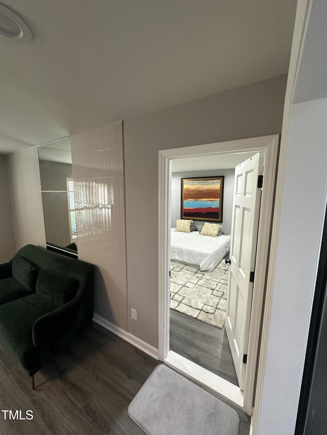 5809 Iris Lake Ct, Raleigh, NC 27604 - hall featuring wood finished floors