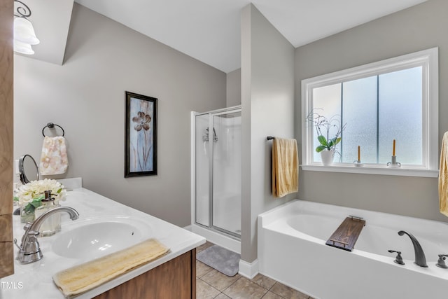 71 Smithsanders Ct, Smithfield, NC 27577 - bathroom featuring healthy amount of natural light, a garden tub, and a shower stall