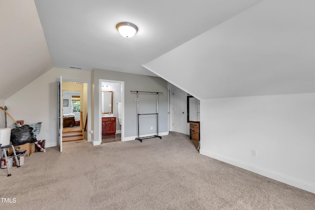 71 Smithsanders Ct, Smithfield, NC 27577 - additional living space with lofted ceiling and light carpet