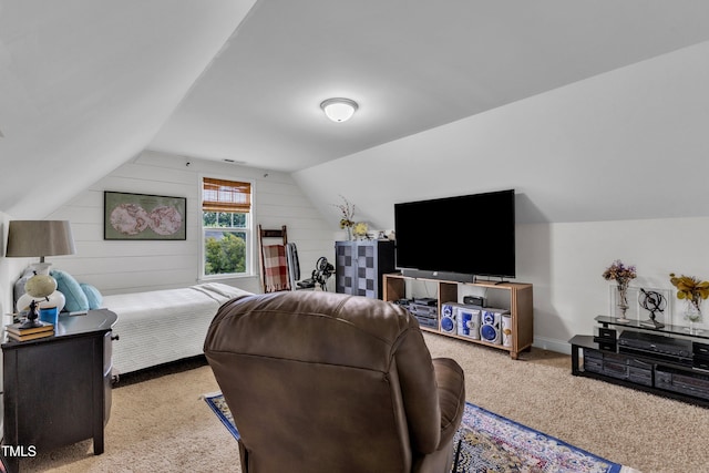 71 Smithsanders Ct, Smithfield, NC 27577 - carpeted bedroom featuring lofted ceiling