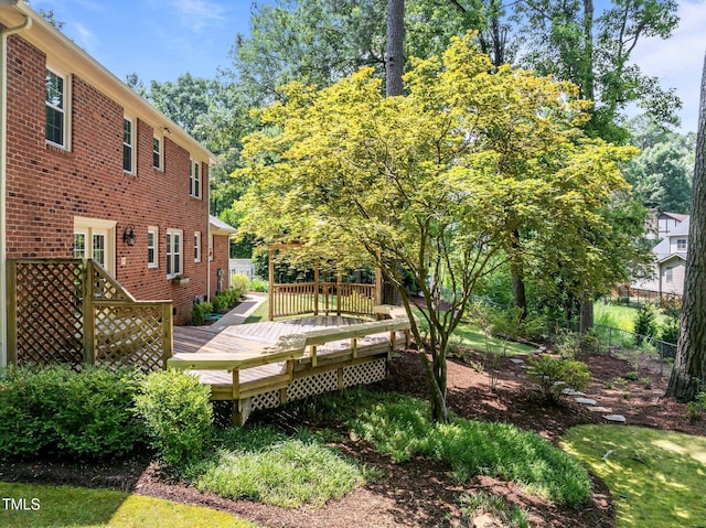1304 Sandpiper Ct, Raleigh, NC 27615 - view of yard featuring a deck
