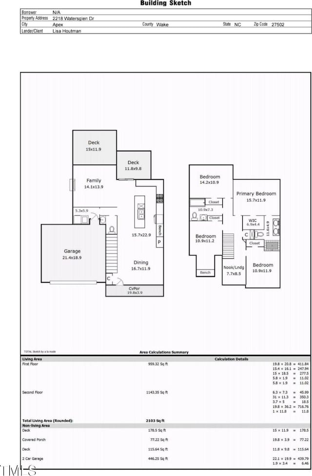 2218 Watersglen Dr, Apex, NC 27502 - view of home floor plan