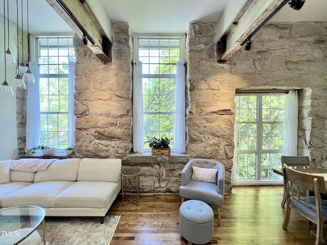 1500 River Mill Dr Unit 310, Wake Forest, NC 27587 - living area with wood finished floors and healthy amount of natural light