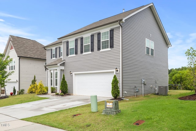 120 Misty Grove Trl, Franklinton, NC 27525 - traditional-style house with concrete driveway, an attached garage, and a front yard