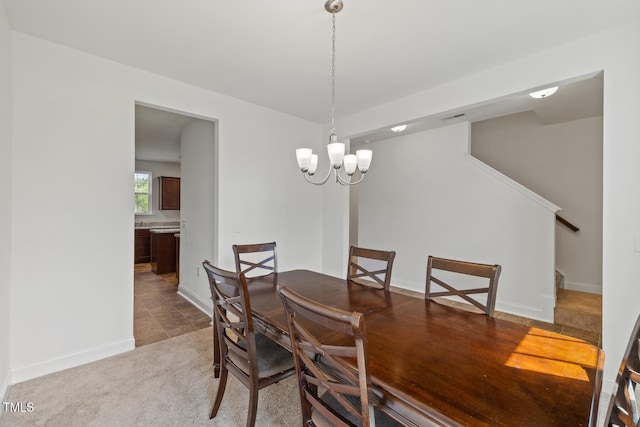 120 Misty Grove Trl, Franklinton, NC 27525 - dining room with a chandelier and stairs