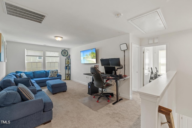 120 Misty Grove Trl, Franklinton, NC 27525 - office with attic access and light colored carpet