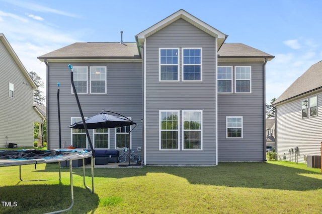 120 Misty Grove Trl, Franklinton, NC 27525 - rear view of property featuring a lawn, a patio, and an outdoor hangout area