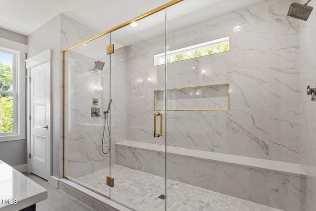 3934 Old Chapel Hill Rd, Durham, NC 27707 - bathroom with a marble finish shower