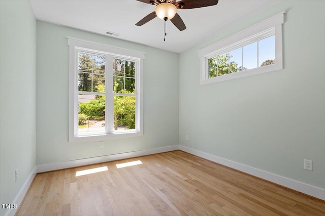 3934 Old Chapel Hill Rd, Durham, NC 27707 - spare room featuring light wood-type flooring and ceiling fan