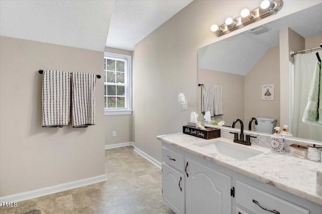204 Paul Pl, Goldsboro, NC 27534 - full bath with a textured ceiling, vanity, and a shower with shower curtain