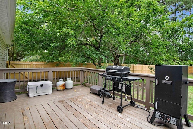 204 Paul Pl, Goldsboro, NC 27534 - deck featuring a fenced backyard and grilling area