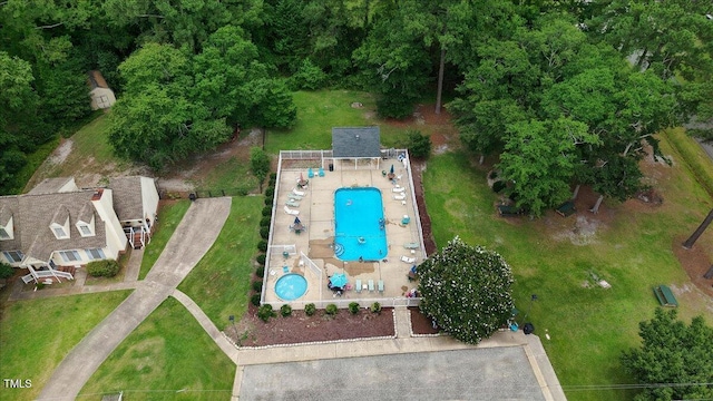 204 Paul Pl, Goldsboro, NC 27534 - drone / aerial view of a pool area