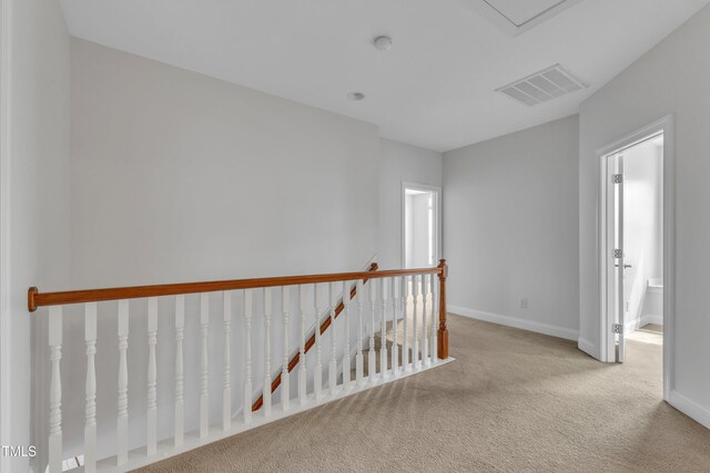 413 Westfalen Dr, Cary, NC 27519 - corridor with an upstairs landing and carpet flooring