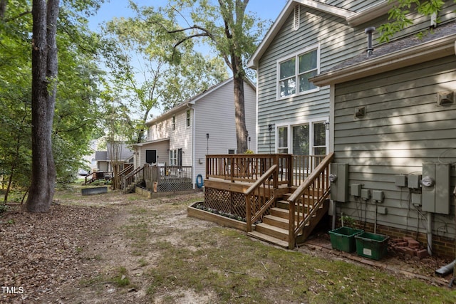 1815 Crystal Downs Ln, Raleigh, NC 27604 - rear view of property with a deck
