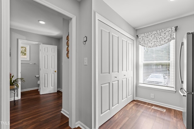 1815 Crystal Downs Ln, Raleigh, NC 27604 - corridor featuring dark wood-type flooring and baseboards