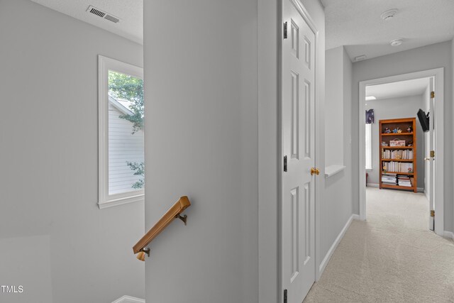 1815 Crystal Downs Ln, Raleigh, NC 27604 - hall with carpet and an upstairs landing