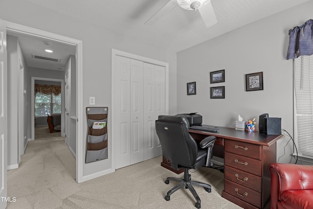 1815 Crystal Downs Ln, Raleigh, NC 27604 - office space featuring light carpet and a ceiling fan