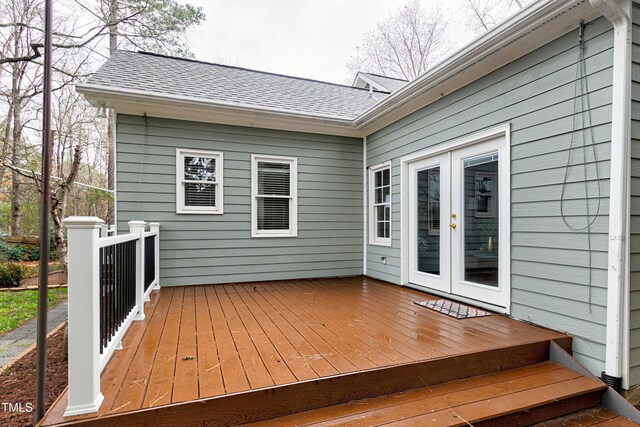 1821 Kelly Glen Dr, Apex, NC 27502 - wooden deck featuring french doors