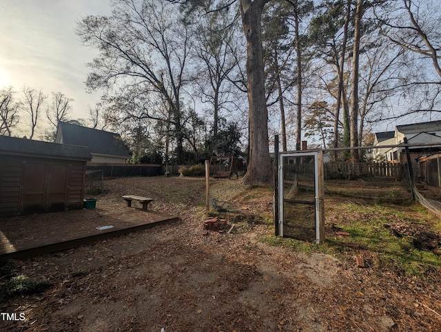 2705 Royster St, Raleigh, NC 27608 - view of yard featuring a storage unit