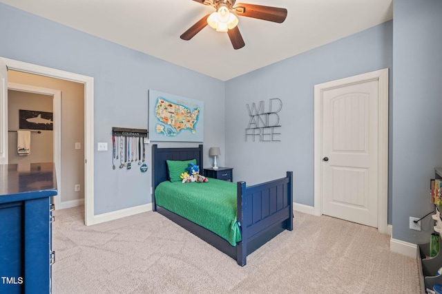 508 Morning Oaks Dr, Holly Springs, NC 27540 - carpeted bedroom with baseboards and ceiling fan