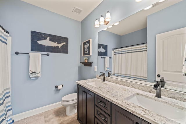 508 Morning Oaks Dr, Holly Springs, NC 27540 - full bathroom with double vanity and a shower with curtain