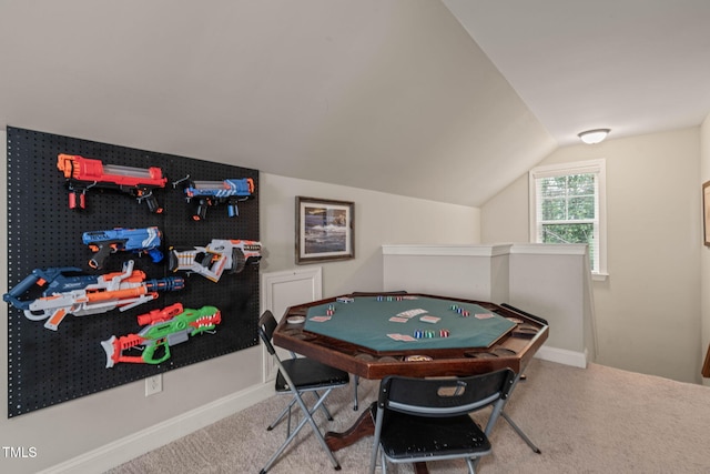 508 Morning Oaks Dr, Holly Springs, NC 27540 - recreation room featuring vaulted ceiling and carpet