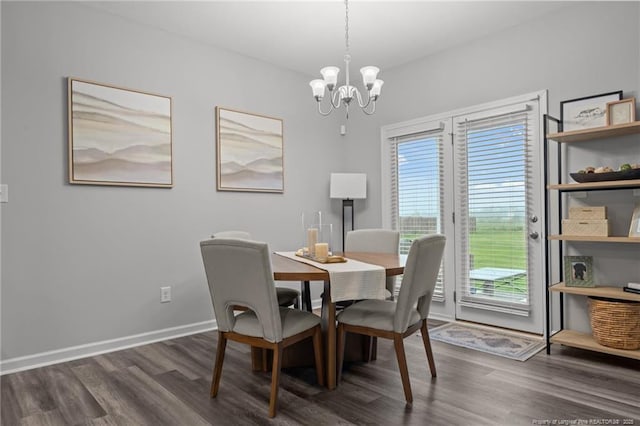 115 Doubletree Ln, Autryville, NC 28318 - dining area featuring dark wood-type flooring and a chandelier
