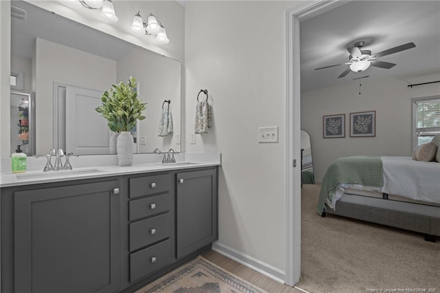 115 Doubletree Ln, Autryville, NC 28318 - ensuite bathroom featuring double vanity and ceiling fan