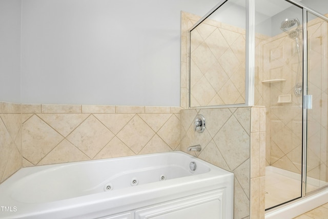 304 Forbes Rd, Wake Forest, NC 27587 - bathroom with a tub with jets and a shower stall