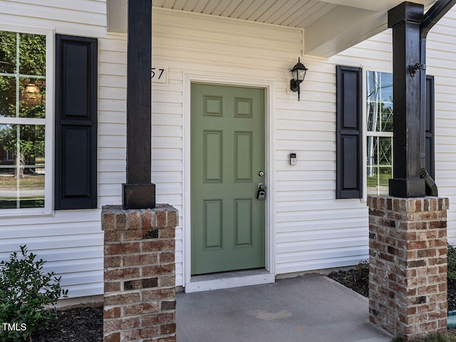 157 E Wilson St, Clayton, NC 27520 - entrance to property featuring covered porch