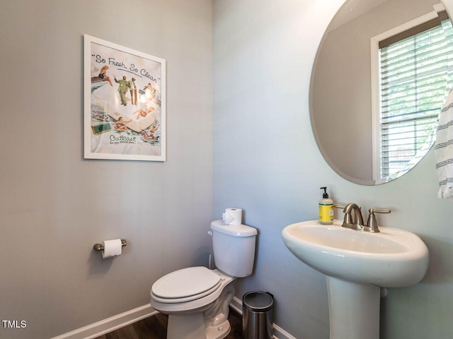 157 E Wilson St, Clayton, NC 27520 - half bath with baseboards and wood finished floors