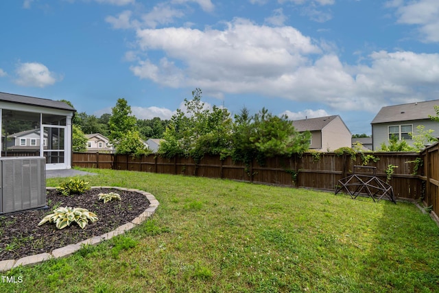 8005 Caithness St, Raleigh, NC 27616 - fenced backyard with a sunroom