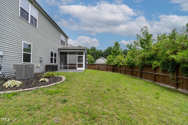 8005 Caithness St, Raleigh, NC 27616 - fenced backyard with a sunroom