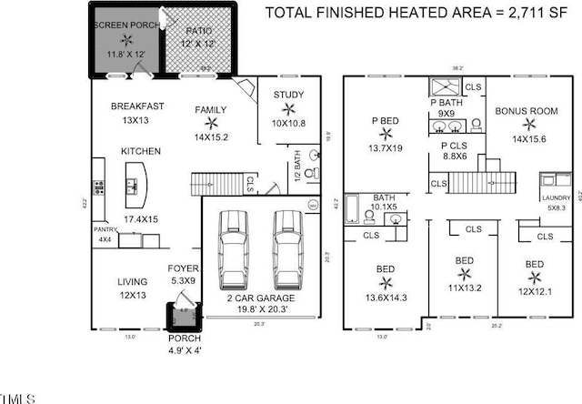 8005 Caithness St, Raleigh, NC 27616 - view of home floor plan