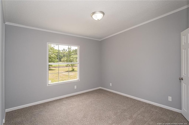 2990 Aberdeen Rd, Raeford, NC 28376 - empty room with crown molding, carpet, and a textured ceiling