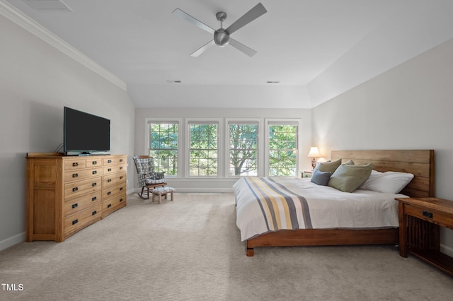 100 Redfoot Run Rd, Chapel Hill, NC 27516 - bedroom with carpet floors, crown molding, and a ceiling fan