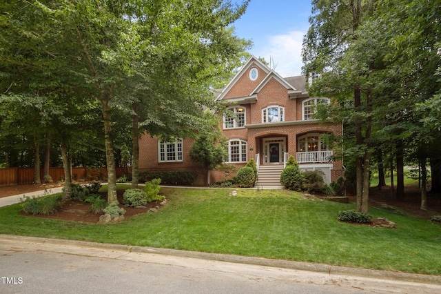 100 Redfoot Run Rd, Chapel Hill, NC 27516 - georgian-style home featuring brick siding