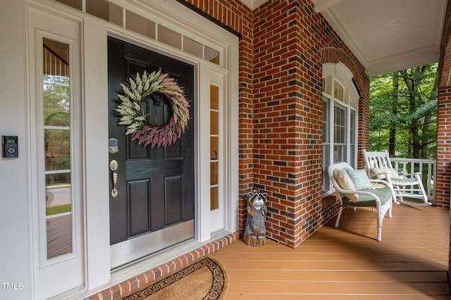 100 Redfoot Run Rd, Chapel Hill, NC 27516 - entrance to property featuring covered porch and brick siding