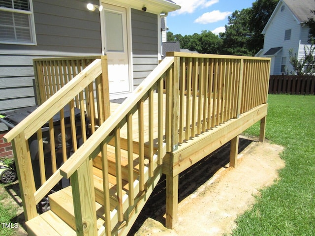 2662 Walas Ct, Creedmoor, NC 27522 - wooden deck with a yard