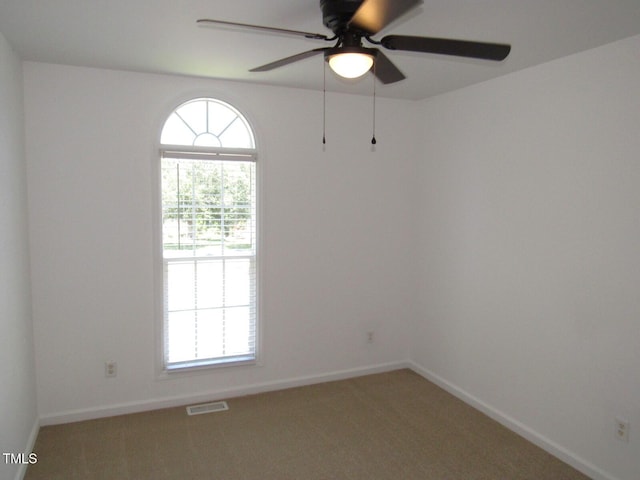 2662 Walas Ct, Creedmoor, NC 27522 - carpeted spare room featuring ceiling fan and baseboards