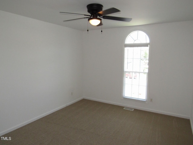 2662 Walas Ct, Creedmoor, NC 27522 - carpeted spare room featuring a ceiling fan and baseboards