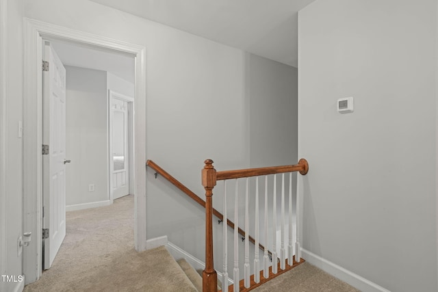 2925 Dargan Hills Dr, Wake Forest, NC 27587 - hall featuring an upstairs landing and carpet flooring
